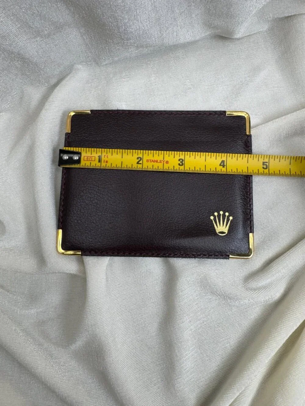 Authentic Rolex Geneva Brown Wallet Card Holder 01.01.70.05